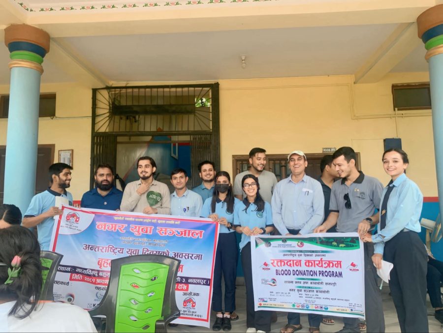 नगर युवा संजालले मध्यविन्दु कलेजमा  गरेको रक्तदानमा ६५ जनाले गरे रक्तदान