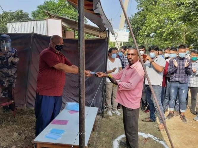 सशस्त्र प्रहरी नवलपरासीद्वारा कोभिड-१९ संबंधित जनचेतनामूलक कार्यक्रम