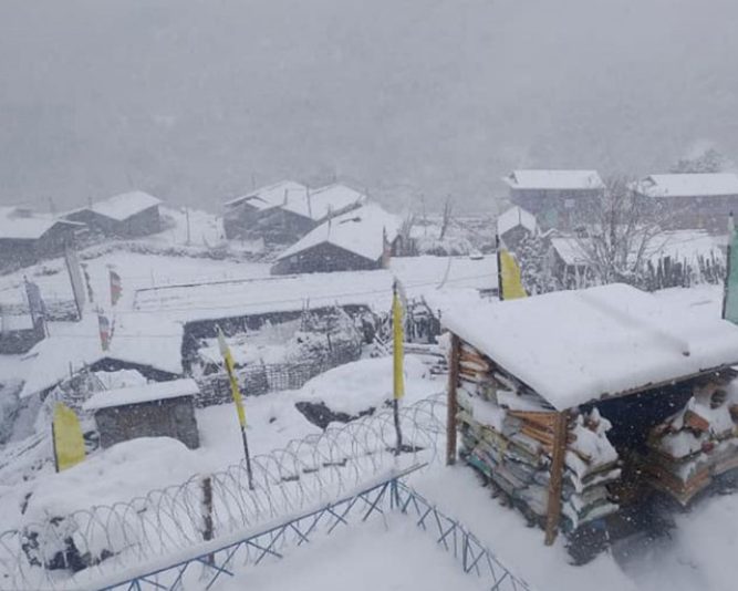 ओलाङचुङगोला केन्द्रविन्दु भएर ५.४ रेक्टर स्केलको भूकम्प