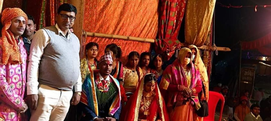 समाजसेवी त्रिभुवन पटेलको अगुवाई गरिब दलित परिवारको विवाह