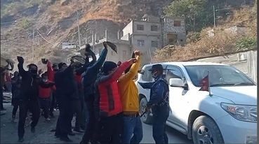 कालाे झण्डाले मन्त्री गणेश ठगुन्नाकाे बझाङमा स्वागत