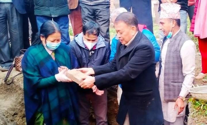 पोखरा ७ को वडा कार्यालय शिलान्यास, १ करोड ८० लाख लागत