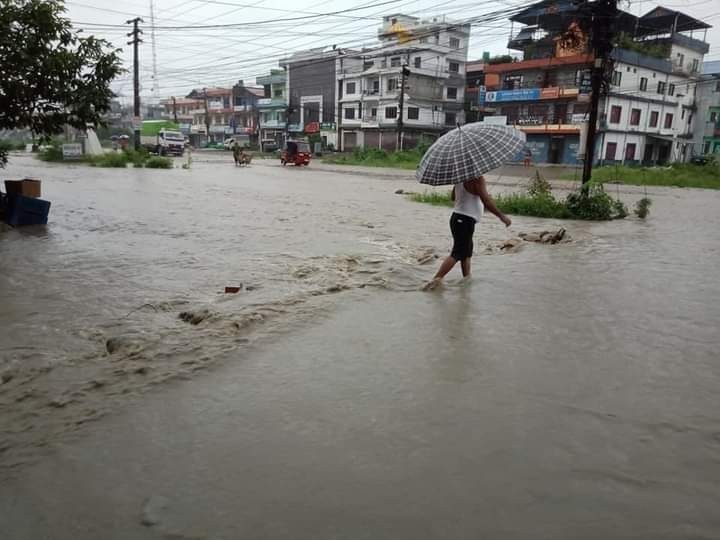 कावासोतीका विभिन्न वडाहरुमा पस्यो बाढी,कावासोती उच्च जोखिममा