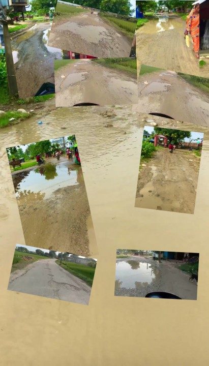 उजैनि देखि गेरमा सडक खण्ड स-साना पाेखरीमा परिणति